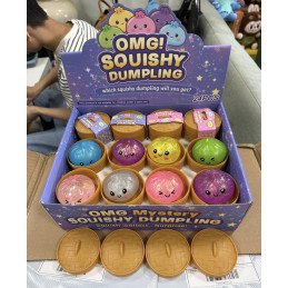 SQUISHY GNIOTEK BUŁECZKI PIEROŻKI 5,5CM ŻELOWE BROKATOWE