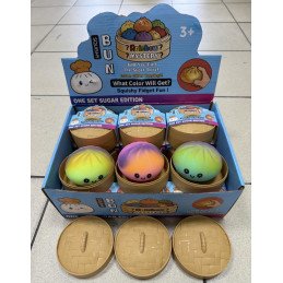 SQUISHY GNIOTEK BUŁECZKI PIEROŻKI 8,5CM TĘCZOWE