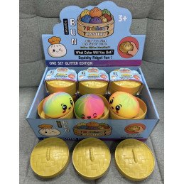 SQUISHY GNIOTEK BUŁECZKI PIEROŻKI 8,5CM TĘCZOWE