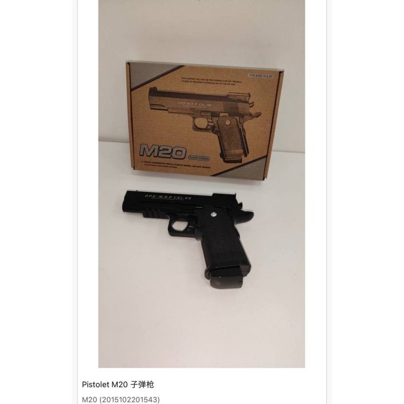 ZABAWKA METALOWY PISTOLET M20 ZABAWKA METALOWY PISTOLET M20