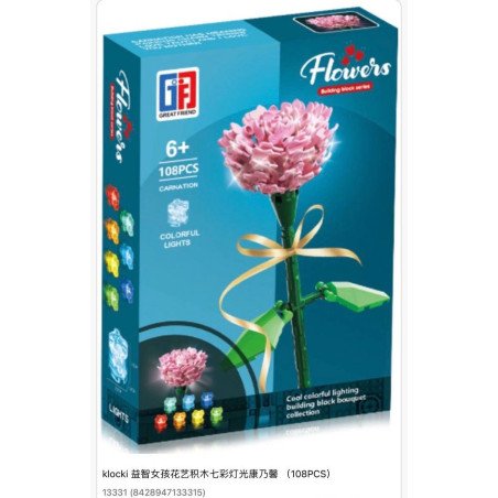 KLOCKI FLOWERS CARNATION 108 PCS