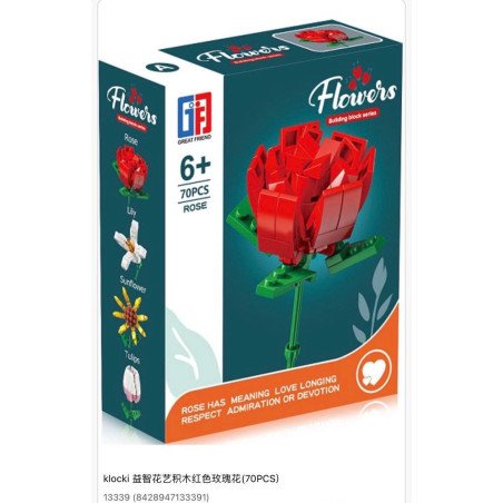 KLOCKI FLOWERS ROSE 70 PCS
