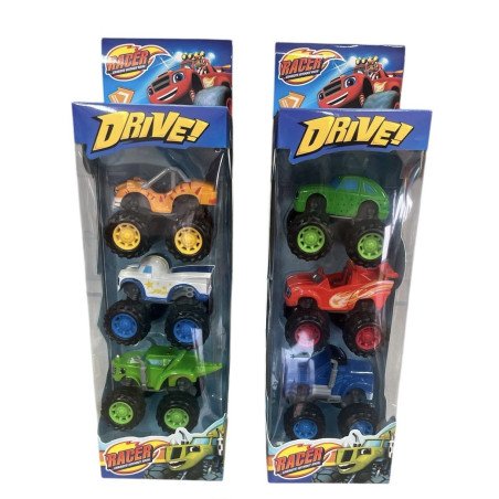 ZESTAW 3SZT AUTO NAPĘDEM RACER