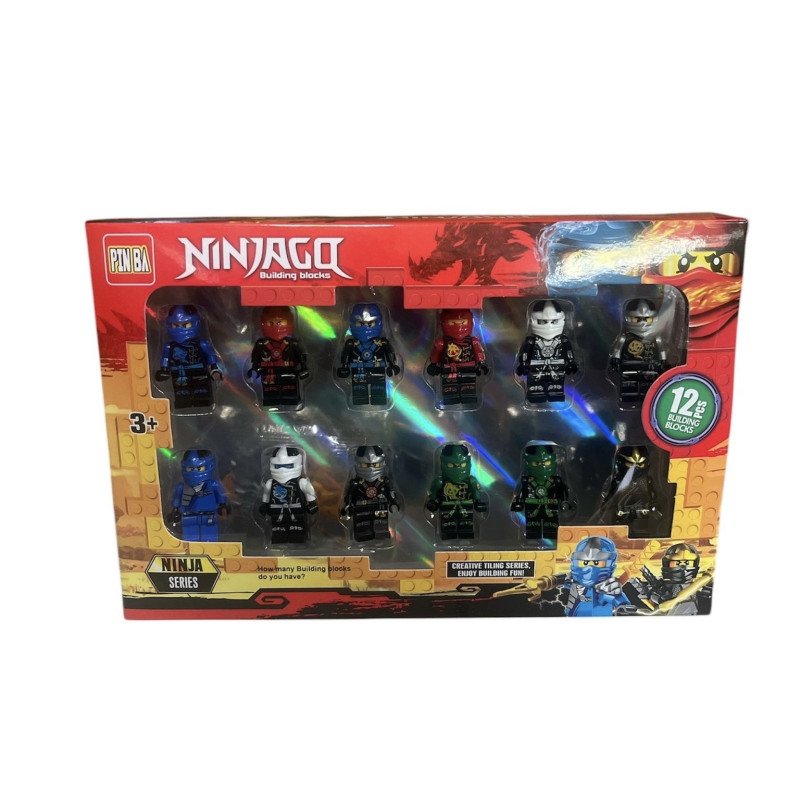 ZESTAW 12SZT FIGUREK NINJA