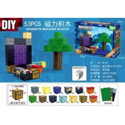 KLOCKI DIY 53PCS MANGETIC BUILDIG BLOCKS MY WORLD