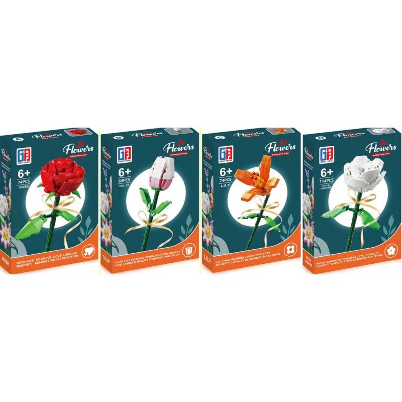 KLOCKI 70PCS+ FLOWERS KLOCKI 70PCS+ FLOWERS