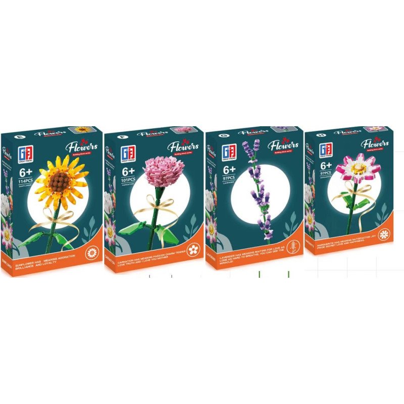 KLOCKI 97PCS FLOWERS KLOCKI 97PCS FLOWERS
