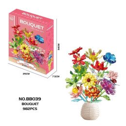 KLOCKI 982PCS BUKIET KWIATY BOUQUET FLOWERS