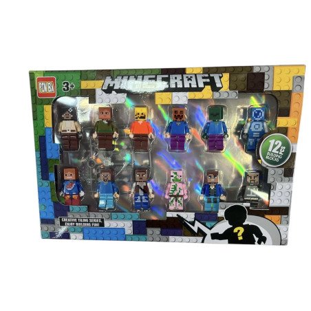 ZESTAW 12SZT FIGUREK MINECRAFT
