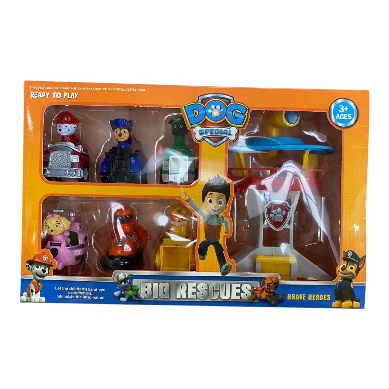 ZESTAW 6SZT FIGUREK Z AUTKĄ BAZA BIG RESCUES ZESTAW 6SZT FIGUREK Z AUTKĄ BAZA BIG RESCUES