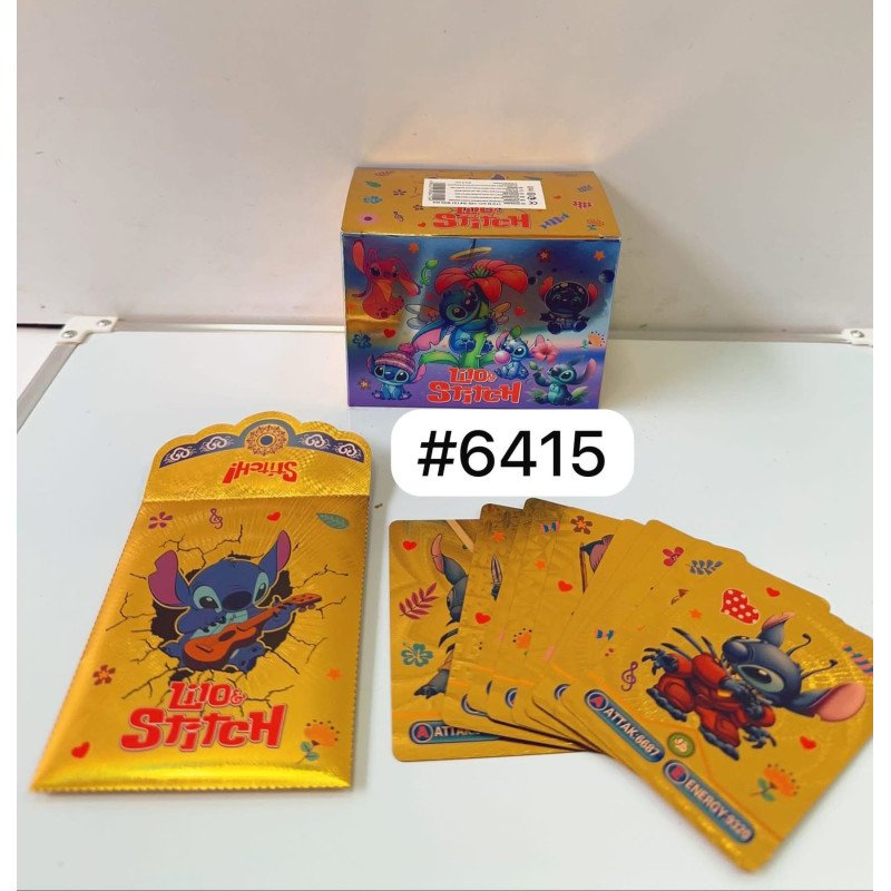 STITCH SASZETKA ZŁOTY KARTY KOLEKCJONERSKIE 10 KART STITCH SASZETKA ZŁOTY KARTY KOLEKCJONERSKIE 10 KART