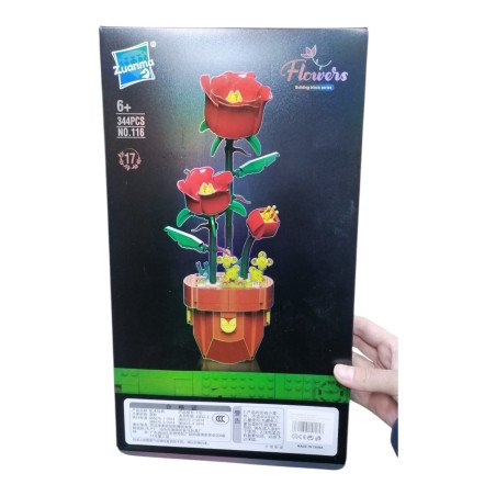 KLOCKI 344PCS FLOWERS