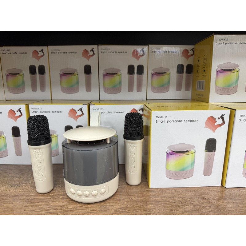 GŁOŚNIK BLUETOOTH KARAOKE RGB 2 MIKROFONY GŁOŚNIK BLUETOOTH KARAOKE RGB 2 MIKROFONY