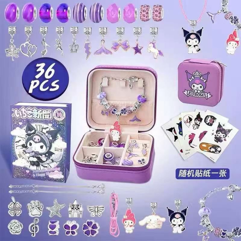KUROMI 36PCS KORALIKI DO ROBIENIA BRANSOLETKA KUROMI 36PCS KORALIKI DO ROBIENIA BRANSOLETKA