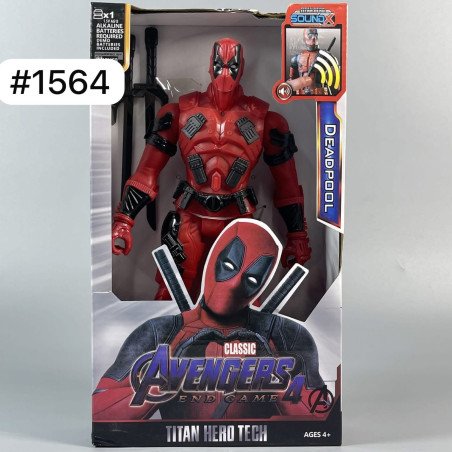 DUŻA FIGURKA AVENGERS DEADPOOL RUCHOMA DŹWIĘK LED 30CM