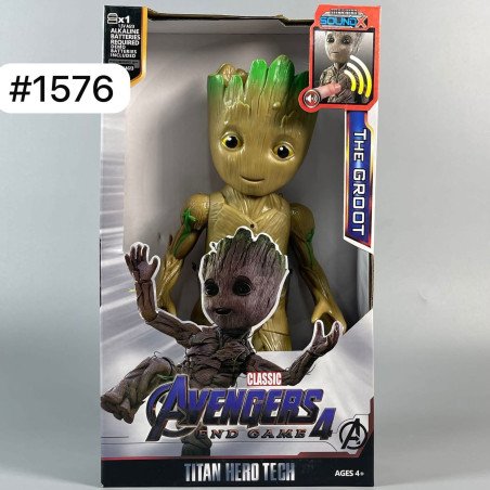 DUŻA FIGURKA AVENGERS THE GROOT RUCHOMA DŹWIĘK LED 30CM