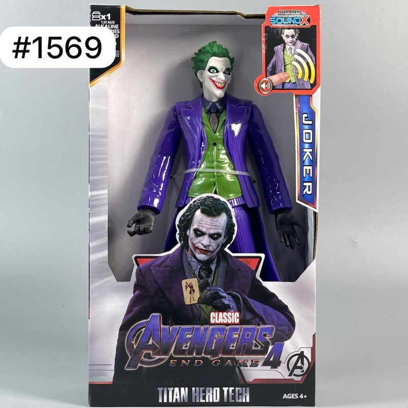 DUŻA FIGURKA AVENGERS JOKER RUCHOMA DŹWIĘK LED 30CM DUŻA FIGURKA AVENGERS JOKER RUCHOMA DŹWIĘK LED 30CM