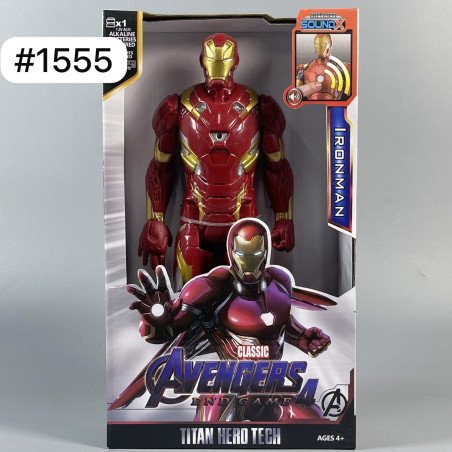 DUŻA FIGURKA AVENGERS IRON MAN RUCHOMA DŹWIĘK LED 30CM