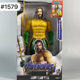 DUŻA FIGURKA AVENGERS AQUAMAN RUCHOMA DŹWIĘK LED 30CM