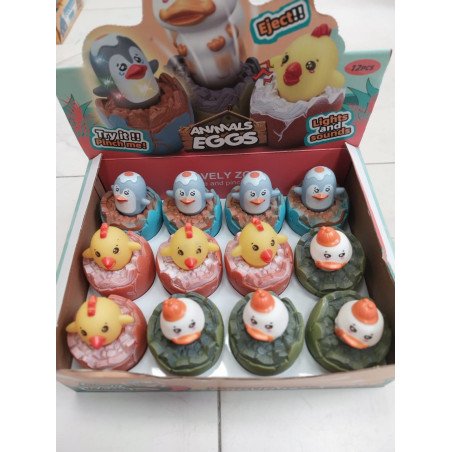 SQUISHY GNIOTEK JAJEK ŚWIECĄCE Z DŹWIĘKIEM