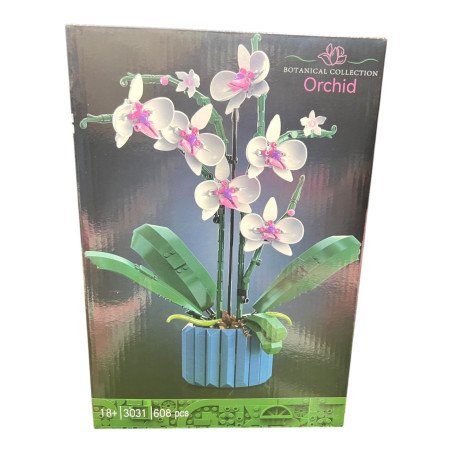 KLOCKI 608PCS KWIATY FLOWERS ORCHID