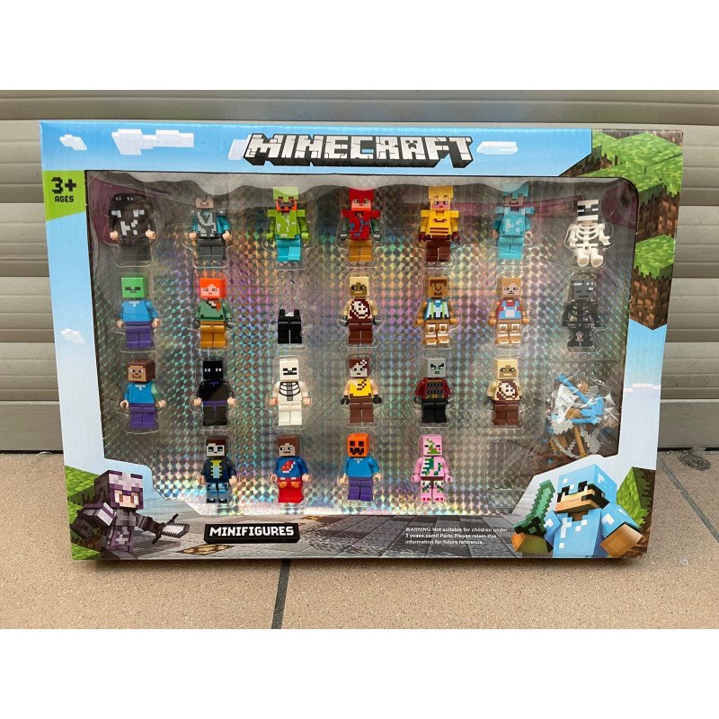 ZESTAW 24SZT FIGUREK MINECRAFT ZESTAW 24SZT FIGUREK MINECRAFT