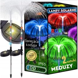 LAMPA SOLARNA OGRODOWA MEDUZA WBIJANNA Z CZUJNIKIEM