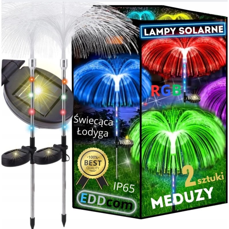 LAMPA SOLARNA OGRODOWA MEDUZA WBIJANNA Z CZUJNIKIEM LAMPA SOLARNA OGRODOWA MEDUZA WBIJANNA Z CZUJNIKIEM