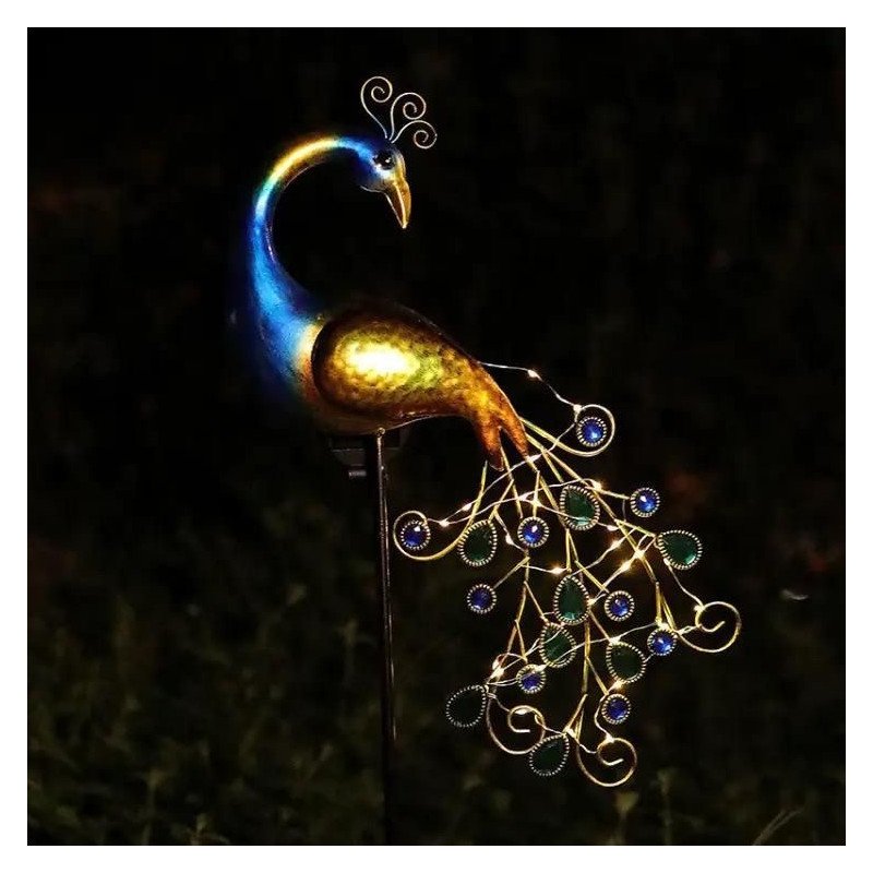 SŁONECZNA LAMPA OGRODOWA PAW PTAK SŁONECZNA LAMPA OGRODOWA PAW PTAK