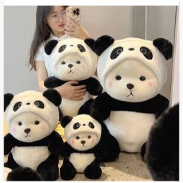 PLUSZOWA MASKOTKA PANDA 28CM