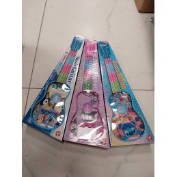 MUSIC GUITAR STITCH, KUROMI, BLUEY