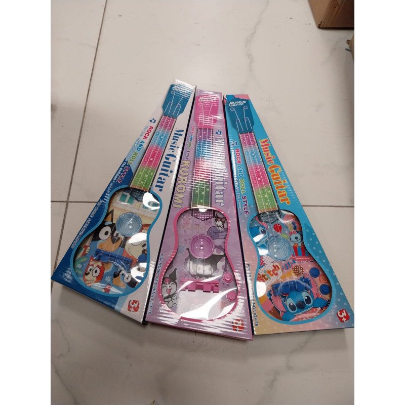 MUSIC GUITAR STITCH, KUROMI, BLUEY MUSIC GUITAR STITCH, KUROMI, BLUEY