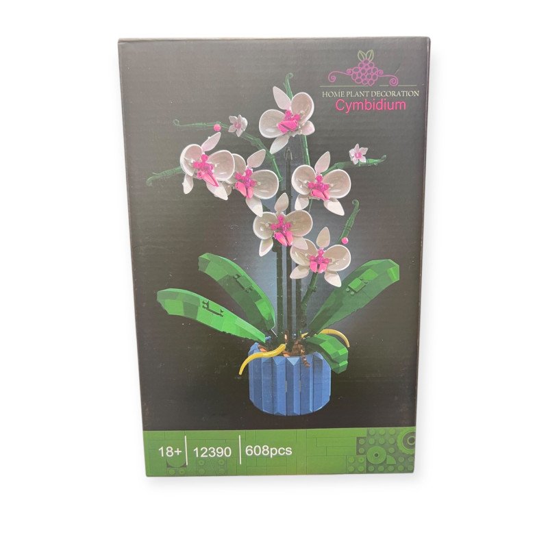 KLOCKI 608PCS HOME PLANT DECORATION CYMBIDIUM KWIAT FLOWERS KLOCKI 608PCS HOME PLANT DECORATION CYMBIDIUM KWIAT FLOWERS