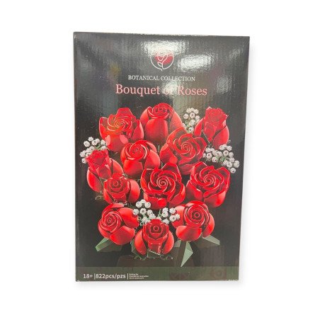 KLOCKI 822PCS BOUQUET OF ROSES