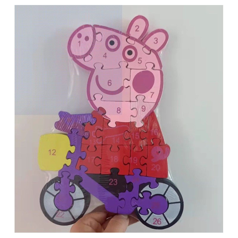 PUZZLE DREWNIANA ŚWINKA PEPPA PUZZLE DREWNIANA ŚWINKA PEPPA